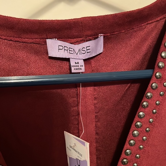 Premise Cardigan, open front, sleeveless, faux suede - Picture 4 of 8